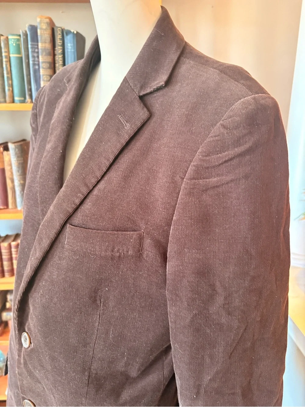 H&M Dark Brown Corduroy Blazer - Two-Button Sport Coat